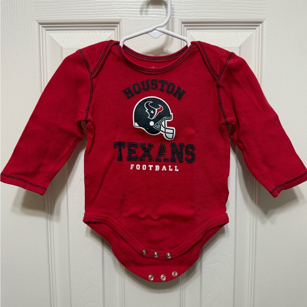 NFL Houston Texans Red Long Sleeve Bodysuit